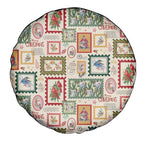 Aussie Birds Christmas La La Land Spare Tire Cover Beige Vintage Stamp Edition - Aussie Hoodie