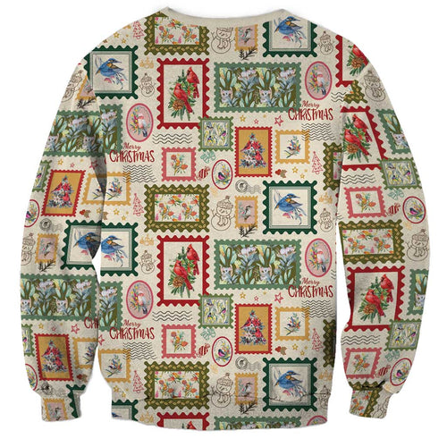 Aussie Birds Christmas La La Land Sweatshirt Beige Vintage Stamp Edition - Aussie Hoodie