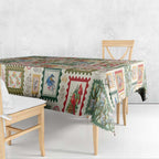 Aussie Birds Christmas La La Land Tablecloth Beige Vintage Stamp Edition - Aussie Hoodie