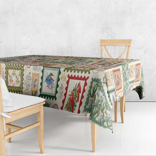 Aussie Birds Christmas La La Land Tablecloth Beige Vintage Stamp Edition - Aussie Hoodie