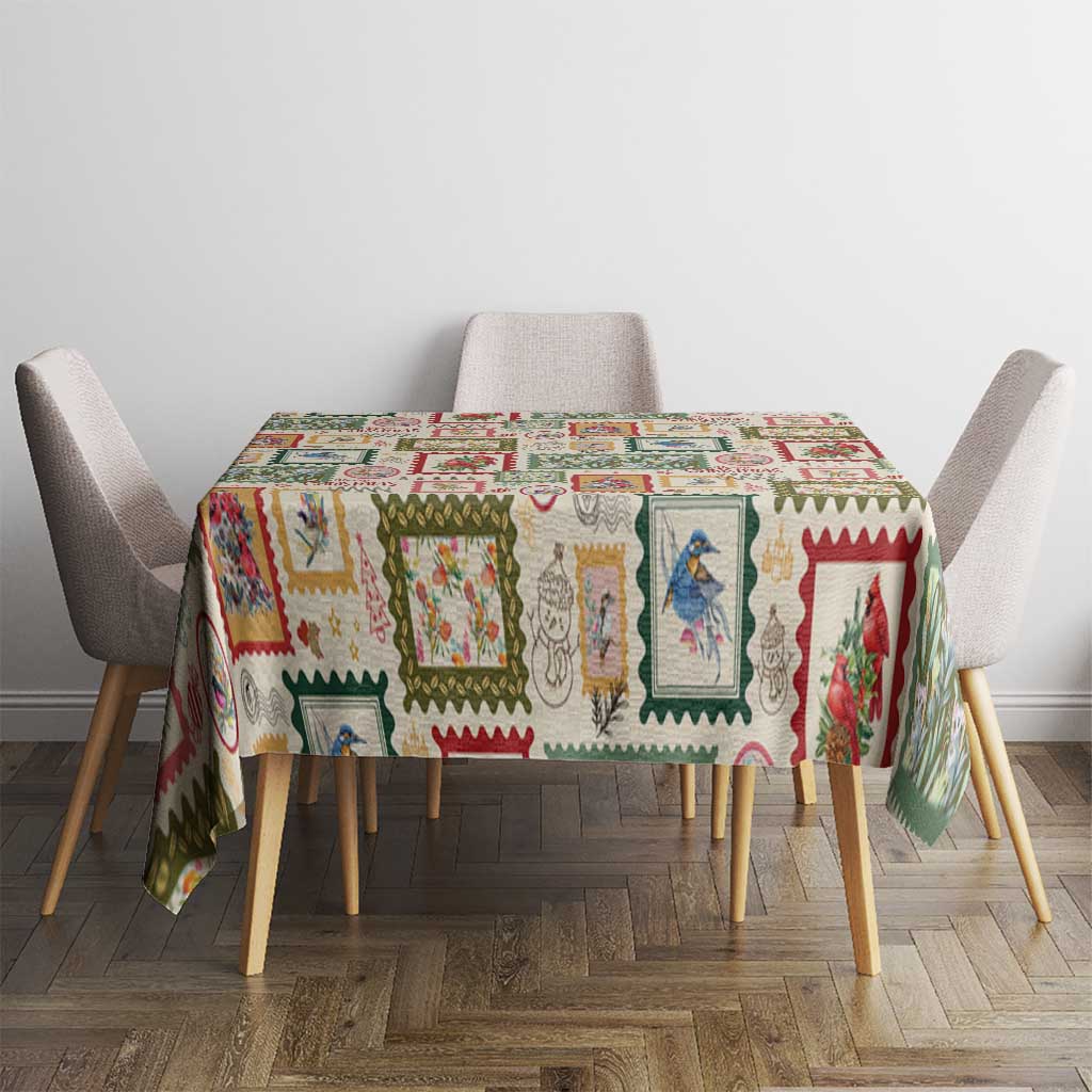 Aussie Birds Christmas La La Land Tablecloth Beige Vintage Stamp Edition - Aussie Hoodie
