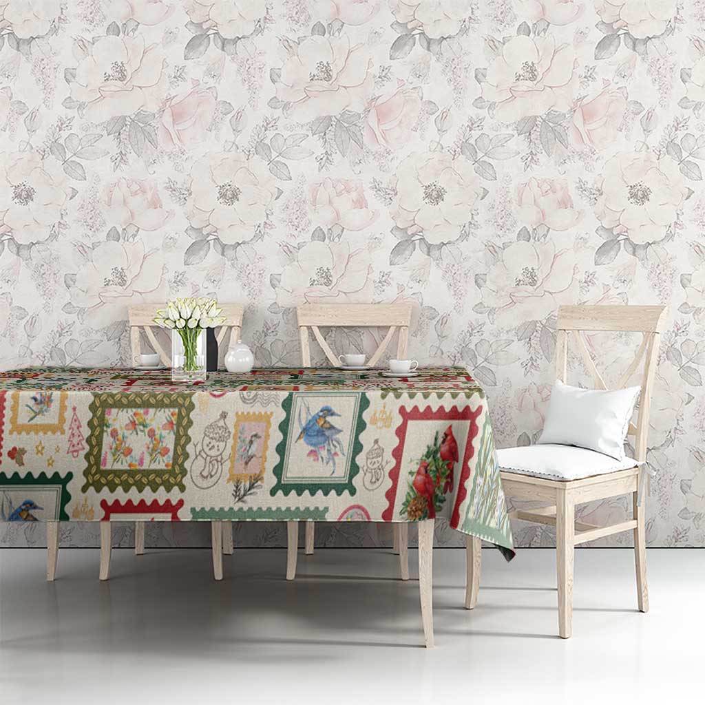 Aussie Birds Christmas La La Land Tablecloth Beige Vintage Stamp Edition - Aussie Hoodie