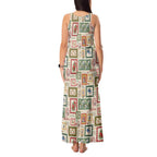 Aussie Birds Christmas La La Land Tank Maxi Dress Beige Vintage Stamp Edition - Aussie Hoodie
