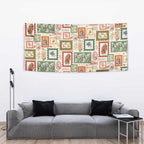 Aussie Birds Christmas La La Land Tapestry Beige Vintage Stamp Edition - Aussie Hoodie