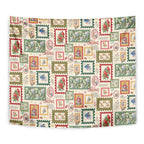 Aussie Birds Christmas La La Land Tapestry Beige Vintage Stamp Edition - Aussie Hoodie