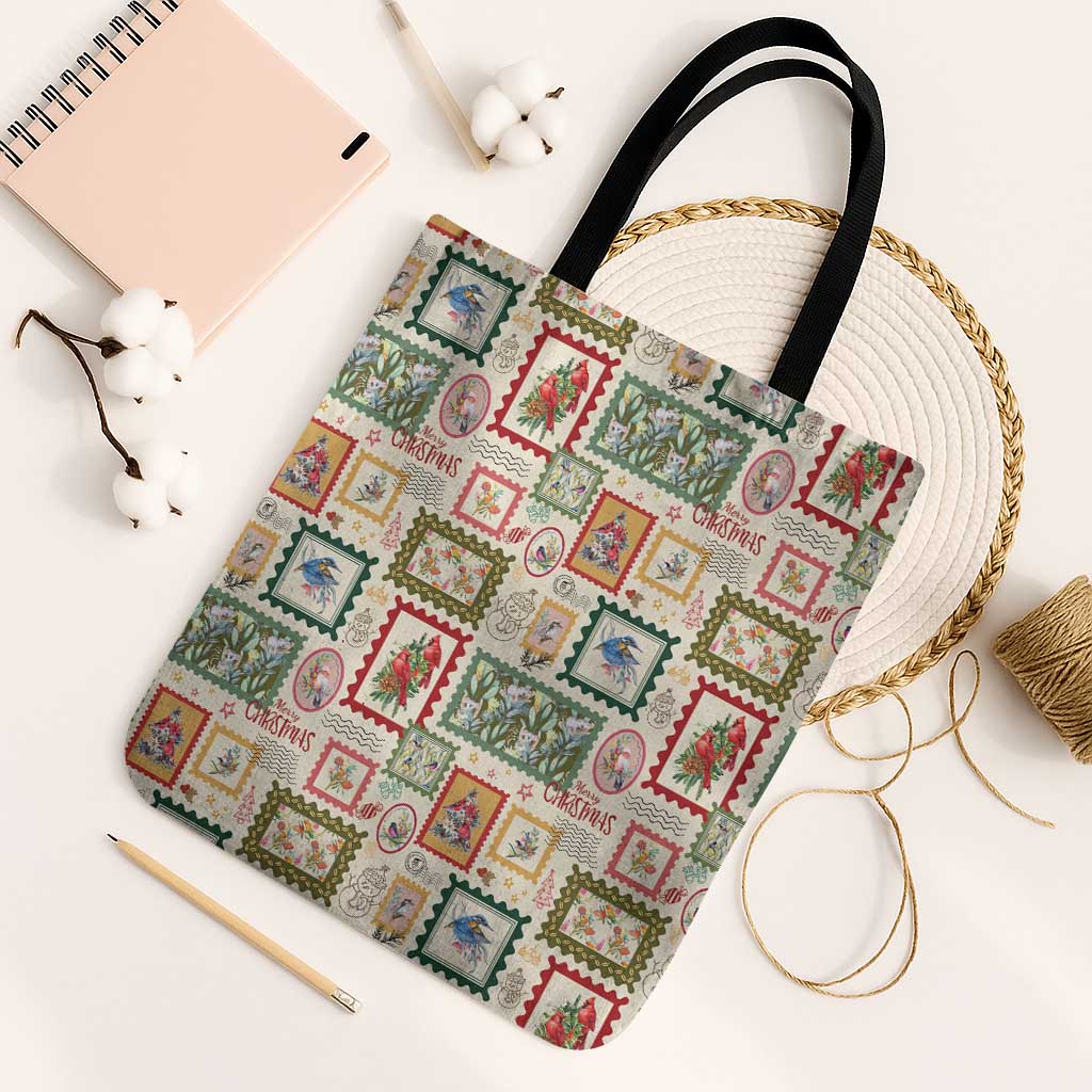 Aussie Birds Christmas La La Land Tote Bag Beige Vintage Stamp Edition - Aussie Hoodie