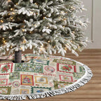 Aussie Birds Christmas La La Land Tree Skirt Beige Vintage Stamp Edition - Aussie Hoodie