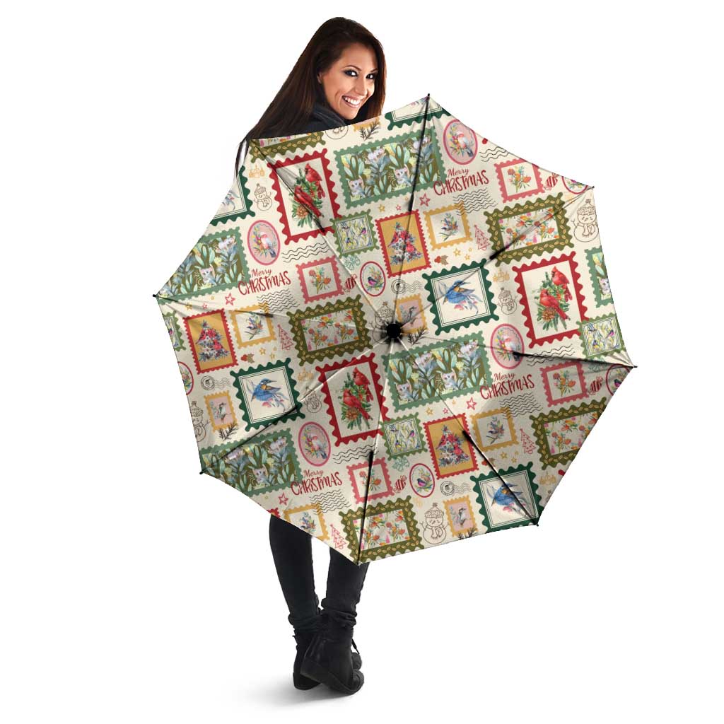 Aussie Birds Christmas La La Land Umbrella Beige Vintage Stamp Edition - Aussie Hoodie
