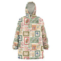 Aussie Birds Christmas La La Land Wearable Blanket Hoodie Beige Vintage Stamp Edition - Aussie Hoodie