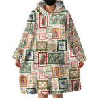 Aussie Birds Christmas La La Land Wearable Blanket Hoodie Beige Vintage Stamp Edition - Aussie Hoodie