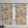 Aussie Birds Christmas La La Land Window Curtain Beige Vintage Stamp Edition - Aussie Hoodie