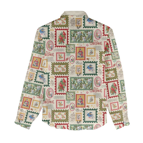 Aussie Birds Christmas La La Land Women Casual Shirt Beige Vintage Stamp Edition - Aussie Hoodie