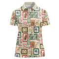 Aussie Birds Christmas La La Land Women Polo Shirt Beige Vintage Stamp Edition - Aussie Hoodie