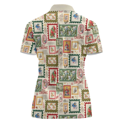 Aussie Birds Christmas La La Land Women Polo Shirt Beige Vintage Stamp Edition - Aussie Hoodie