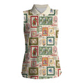 Aussie Birds Christmas La La Land Women Sleeveless Polo Shirt Beige Vintage Stamp Edition - Aussie Hoodie