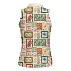 Aussie Birds Christmas La La Land Women Sleeveless Polo Shirt Beige Vintage Stamp Edition - Aussie Hoodie