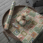 Aussie Birds Christmas La La Land Wrapping Paper Beige Vintage Stamp Edition - Aussie Hoodie