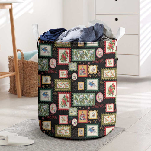 Aussie Birds Christmas La La Land Laundry Basket Black Vintage Stamp Edition - Aussie Hoodie