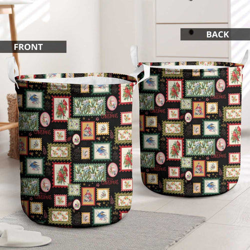 Aussie Birds Christmas La La Land Laundry Basket Black Vintage Stamp Edition - Aussie Hoodie