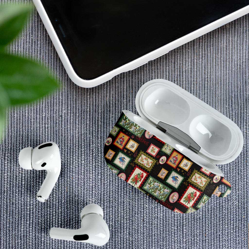 Aussie Birds Christmas La La Land AirPods Case Black Vintage Stamp Edition - Aussie Hoodie