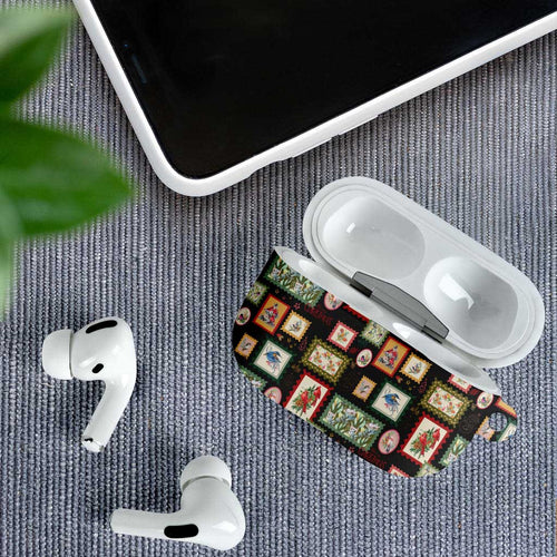 Aussie Birds Christmas La La Land AirPods Case Black Vintage Stamp Edition - Aussie Hoodie