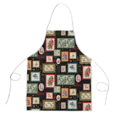 Aussie Birds Christmas La La Land Apron Black Vintage Stamp Edition - Aussie Hoodie