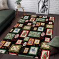 Aussie Birds Christmas La La Land Area Rug Black Vintage Stamp Edition - Aussie Hoodie