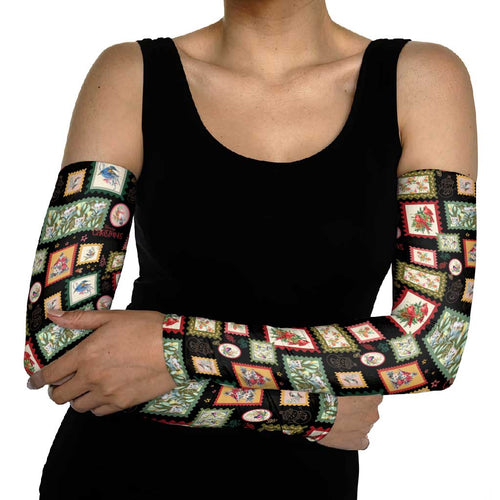 Aussie Birds Christmas La La Land Arm Sleeves Black Vintage Stamp Edition - Aussie Hoodie