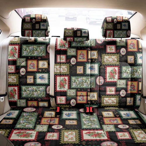 Aussie Birds Christmas La La Land Back Car Seat Cover Black Vintage Stamp Edition - Aussie Hoodie