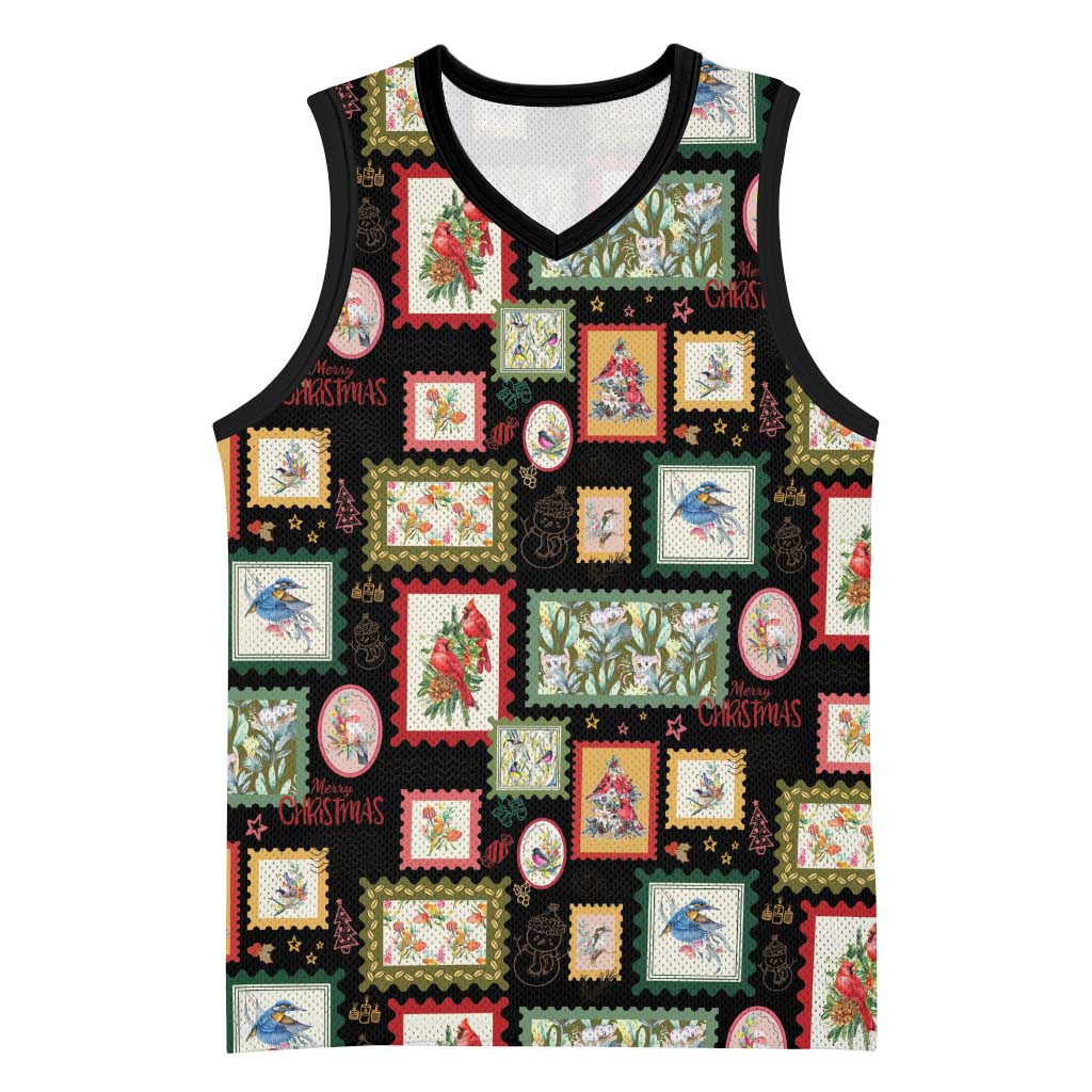 Aussie Birds Christmas La La Land Basketball Jersey Black Vintage Stamp Edition - Aussie Hoodie