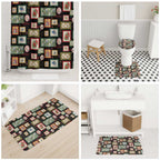 Aussie Birds Christmas La La Land Bathroom Set Black Vintage Stamp Edition - Aussie Hoodie