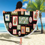 Aussie Birds Christmas La La Land Beach Blanket Black Vintage Stamp Edition - Aussie Hoodie