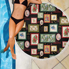 Aussie Birds Christmas La La Land Beach Blanket Black Vintage Stamp Edition - Aussie Hoodie