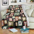 Aussie Birds Christmas La La Land Blanket Black Vintage Stamp Edition - Aussie Hoodie