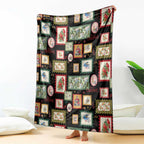 Aussie Birds Christmas La La Land Blanket Black Vintage Stamp Edition - Aussie Hoodie