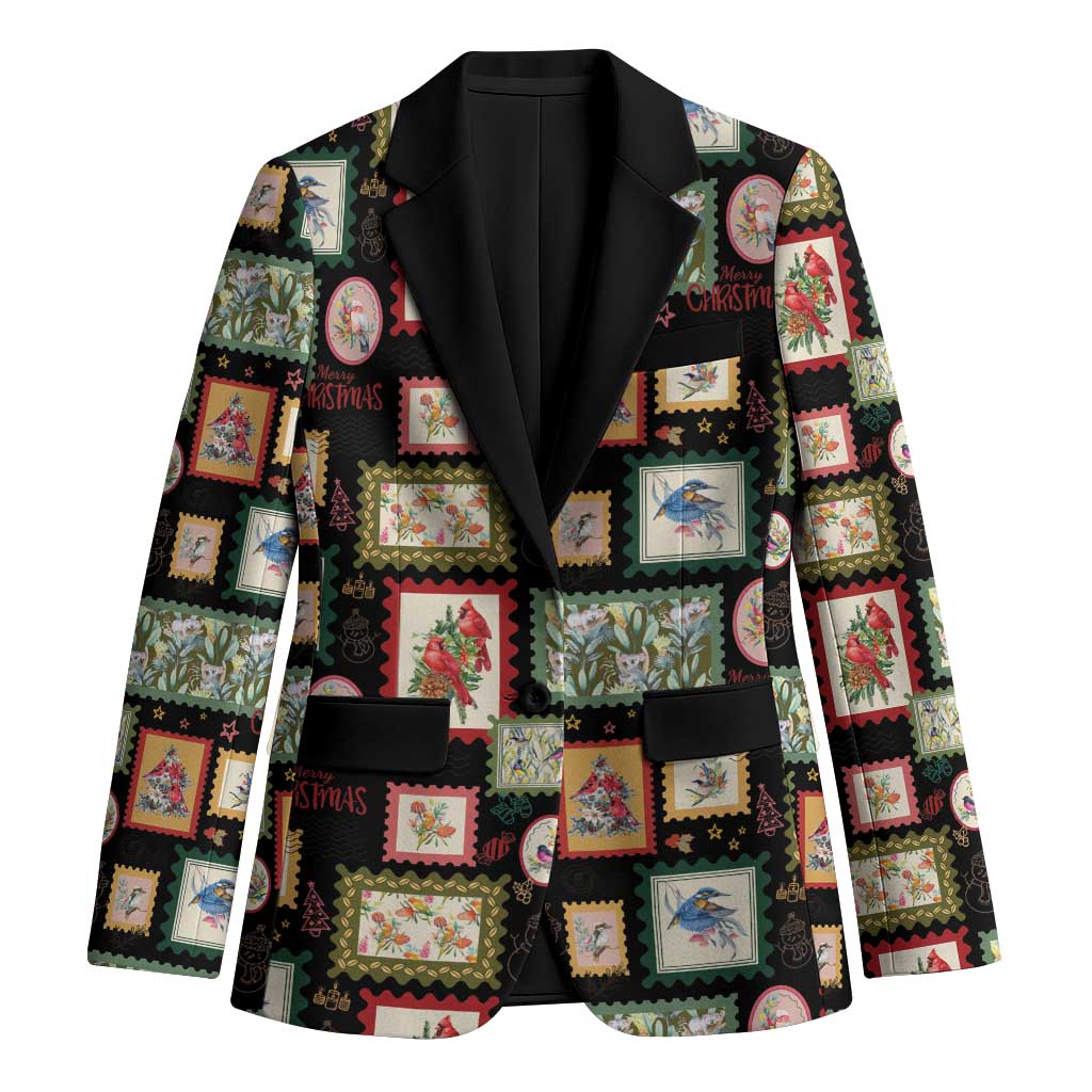 Aussie Birds Christmas La La Land Blazer Black Vintage Stamp Edition - Aussie Hoodie