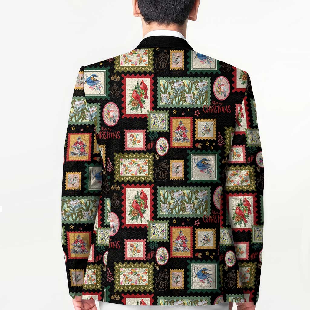 Aussie Birds Christmas La La Land Blazer Black Vintage Stamp Edition - Aussie Hoodie
