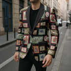 Aussie Birds Christmas La La Land Blazer Black Vintage Stamp Edition - Aussie Hoodie