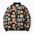 Aussie Birds Christmas La La Land Bomber Puffer Jacket Black Vintage Stamp Edition - Aussie Hoodie