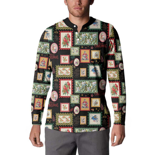 Aussie Birds Christmas La La Land Button Sweatshirt Black Vintage Stamp Edition - Aussie Hoodie