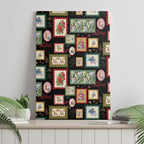 Aussie Birds Christmas La La Land Canvas Wall Art Black Vintage Stamp Edition - Aussie Hoodie