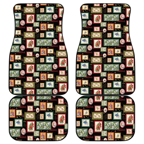 Aussie Birds Christmas La La Land Car Mats Black Vintage Stamp Edition - Aussie Hoodie