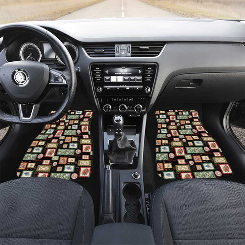 Aussie Birds Christmas La La Land Car Mats Black Vintage Stamp Edition - Aussie Hoodie