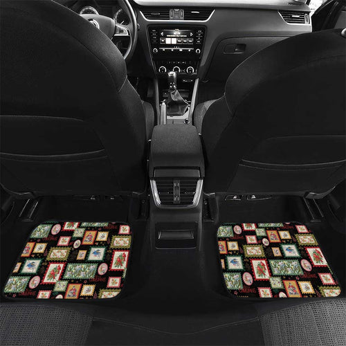 Aussie Birds Christmas La La Land Car Mats Black Vintage Stamp Edition - Aussie Hoodie