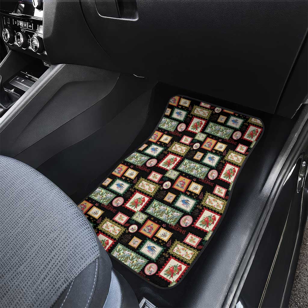 Aussie Birds Christmas La La Land Car Mats Black Vintage Stamp Edition - Aussie Hoodie