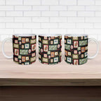 Aussie Birds Christmas La La Land Ceramic Mug Black Vintage Stamp Edition - Aussie Hoodie