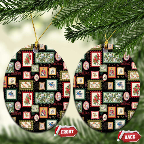 Aussie Birds Christmas La La Land Ceramic Ornament Black Vintage Stamp Edition - Aussie Hoodie
