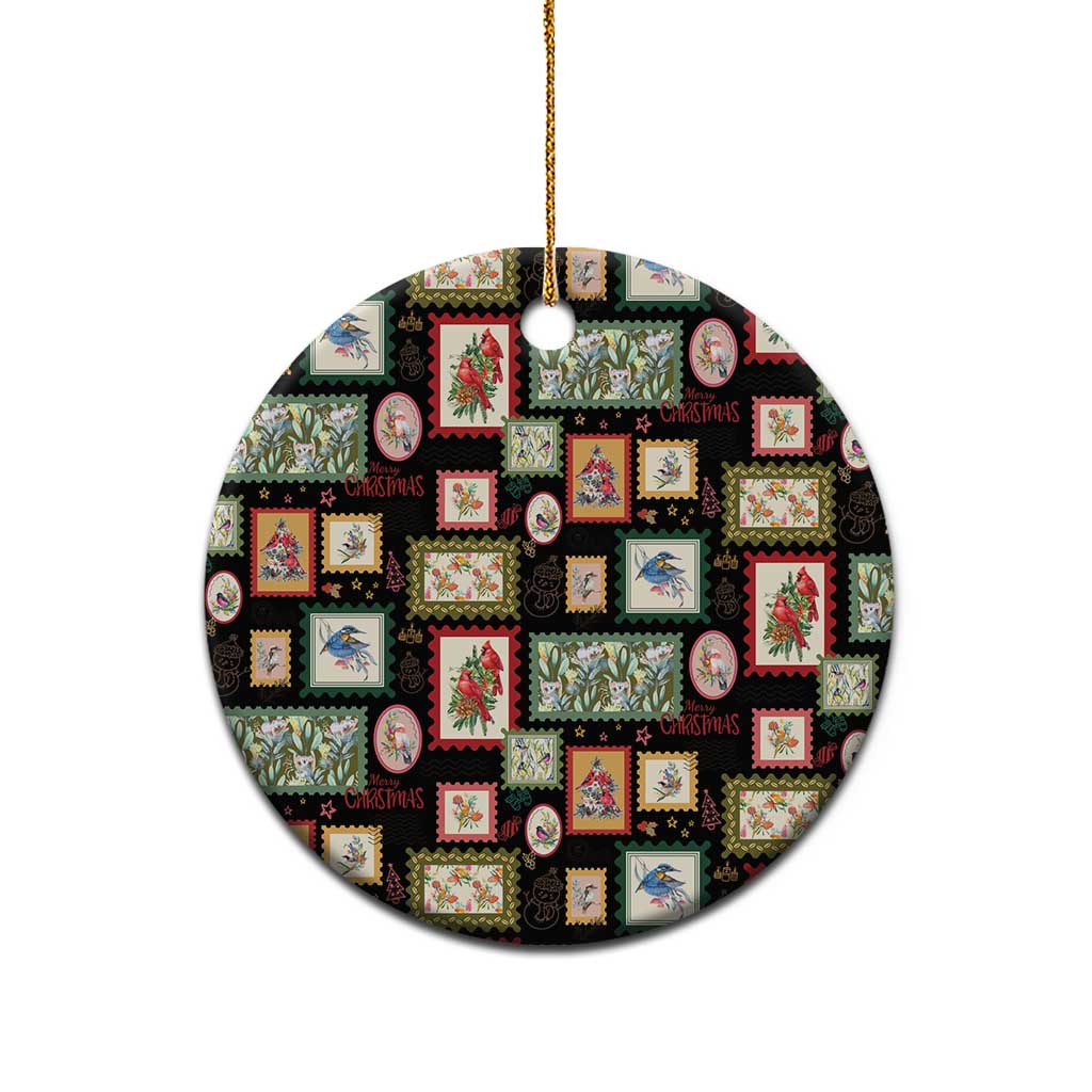 Aussie Birds Christmas La La Land Ceramic Ornament Black Vintage Stamp Edition - Aussie Hoodie