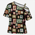 Aussie Birds Christmas La La Land Cross Shoulder Shirt Black Vintage Stamp Edition - Aussie Hoodie