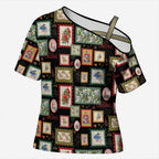 Aussie Birds Christmas La La Land Cross Shoulder Shirt Black Vintage Stamp Edition - Aussie Hoodie